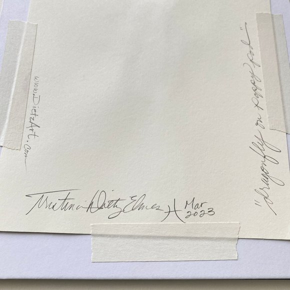 Dragonfly On Poppy Pod - Original Art Handmade Painting by Tristina Dietz Elmes - Picture 4 of 4